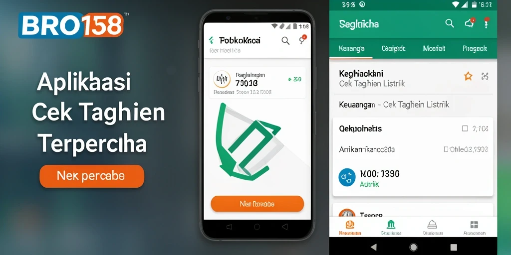 Menampilkan antarmuka pengguna aplikasi Cek Tagihan Listrik.