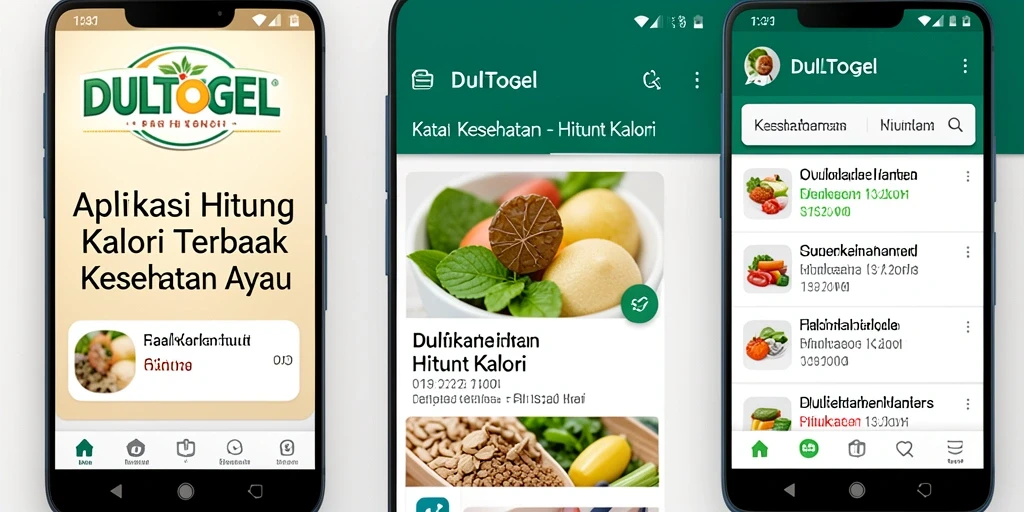 Tampilan antarmuka DULTOGEL yang sederhana dan informatif untuk Hitung Kalori.
