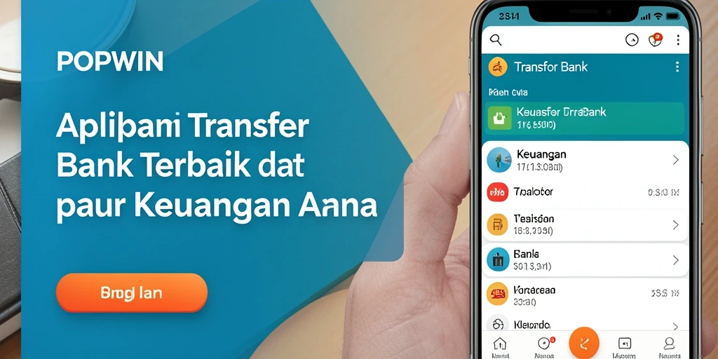 Tampilan antarmuka POPWIN yang ramah pengguna untuk fitur Transfer Bank.