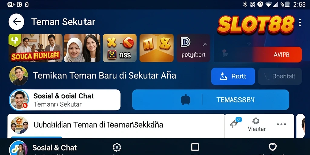 Tampilan antarmuka SLOT88 yang menarik dan fungsional untuk mencari teman.