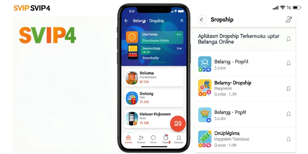 Antarmuka pengguna aplikas SVIP4 untuk dropshipping yang efisien.
