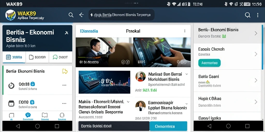 Tampilan antarmuka aplikasi WAK89 yang modern dan informatif.