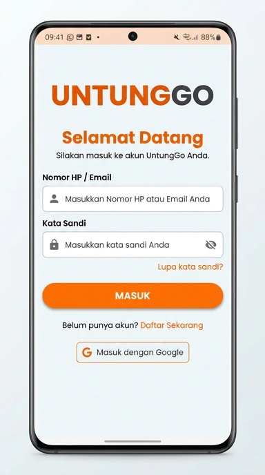 Panduan Masuk Akun Untunggo untuk Pengguna Android